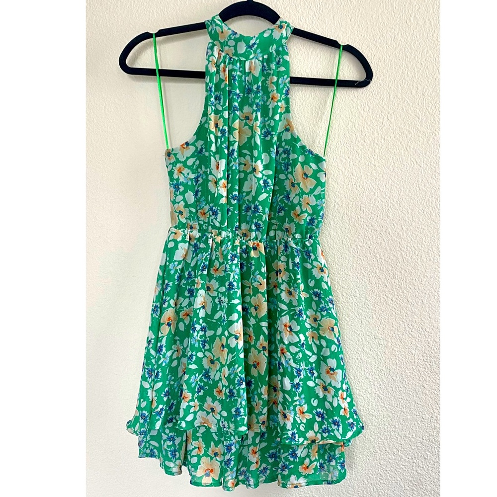 Green Summer Floral Dress